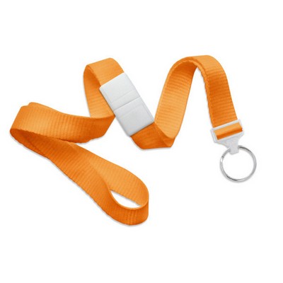 5/8" Blank Breakaway Lanyard w/Split Ring (Orange)