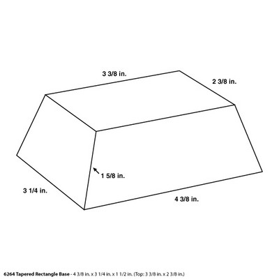 Tapered Base - 4 3/8" x 3 3/8" x 1 5/8"