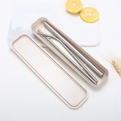 Stainless Steel Straw & Brush Kit w/Case