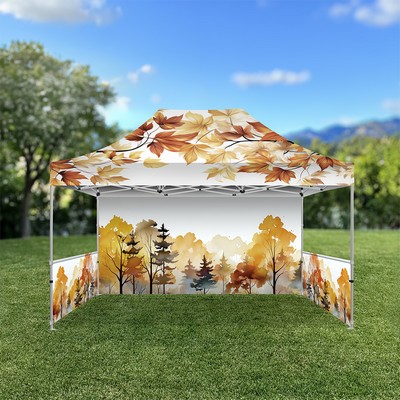 Canopy Tent Tenda 10' x 20' Aluminum Canopy Double-Sided Wall Graphic Package