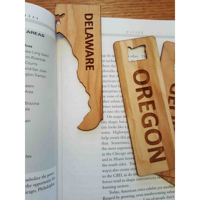 1.5" x 5.75" - Delaware Hardwood Bookmarks