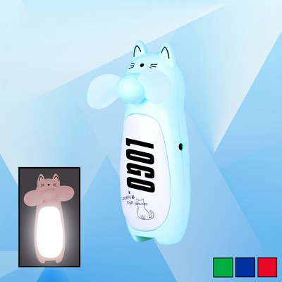 Cat Shape Fan w/Flashlight