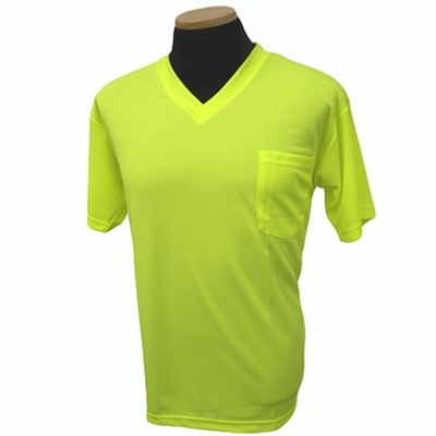 Hi-Vis Pocket V Neck T-Shirt, WO Tape