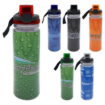 Locking 18 oz. Full Color Insert Bottle