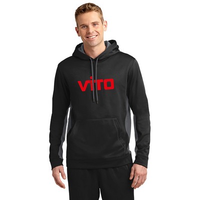 Sport-Tek® Sport-Wick® Fleece Colorblock Hooded Pullover