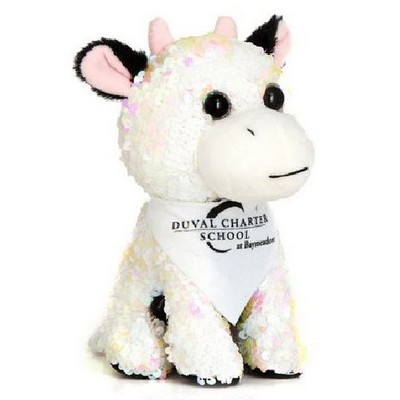 8" Cow Bling Stuffed Animal