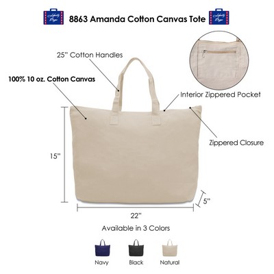 Amanda Cotton Canvas Color Tote