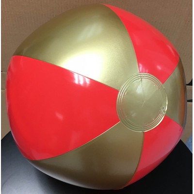 16" Inflatable Alternating Solid Gold & Red Beach Ball