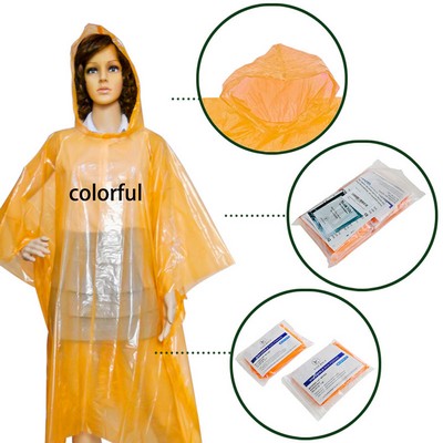 Disposable Poncho Raincoat