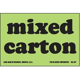 Mixed Carton Matte Paper Labels - 2" x 3"