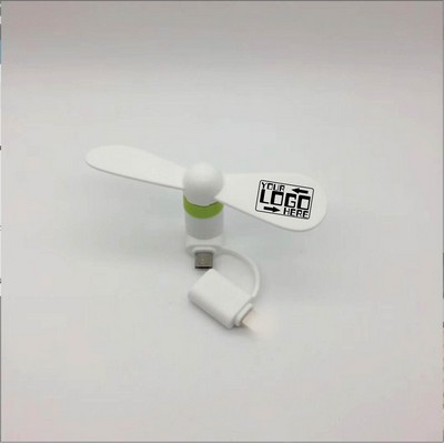 2 In 1 Mini USB Micro Phone Fan