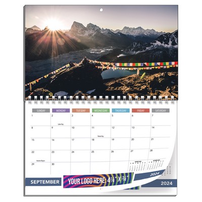 12 Photos Small Size Stock Wall Calendars (8 1/2"x11"")