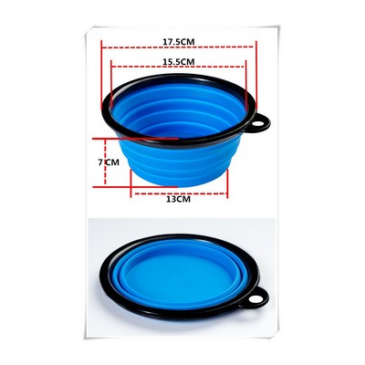 Large Capacity 1000 ML Collapsible Silicone Pet Bowl