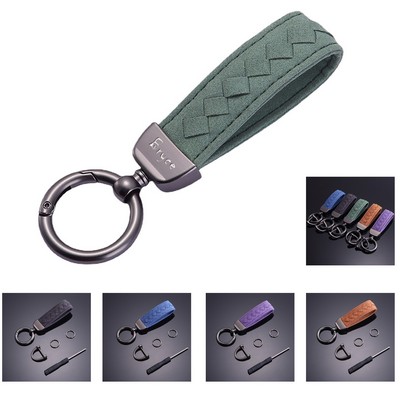 Suede Leather Car Key Chain