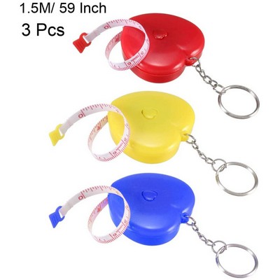 Heart Shape Tape Measure with Keychain