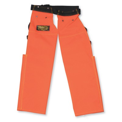 600 Denier Polyester Apron-Style High Visibility 4100 Chaps w/Bacpad