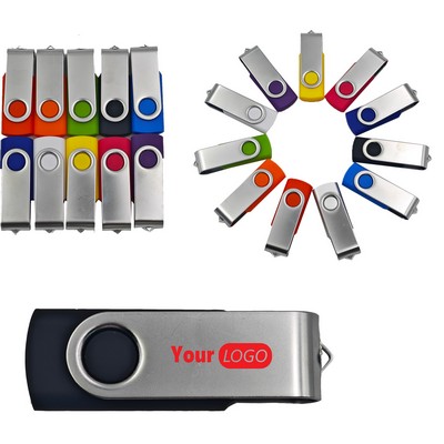 8 GB USB 2.0 Thumb Drive Swivel Memory Stick