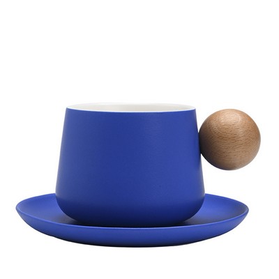 10oz Ceramic Cup and Saucer Set