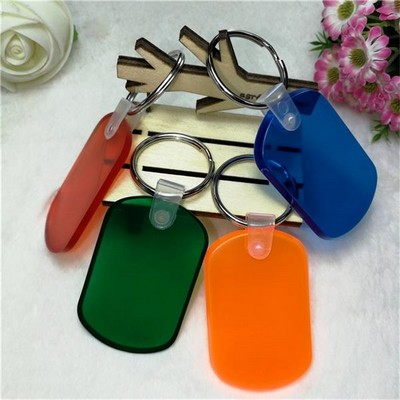 Oval Shape PVC Key Chain