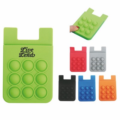 Push Pop Bubble Silicone Phone Wallet