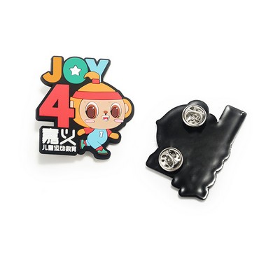 Custom 3D Raised Shaped Soft Touch PVC Soft Lapel Pins