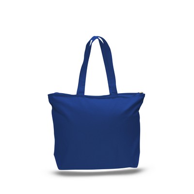 My Favorite Cotton Canvas Zipper Top Tote