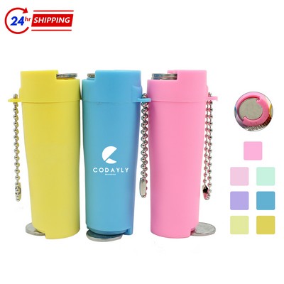 Colorful Portable Coin Bank w/ Open Link Chain