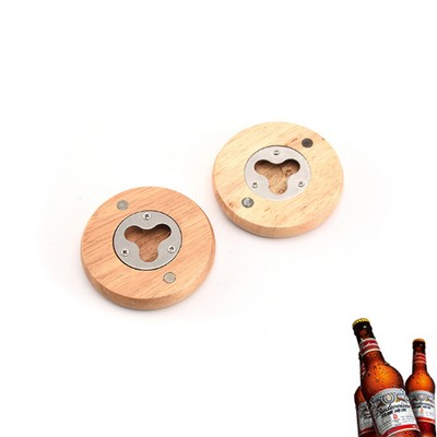 Wooden Bottle Opener With Magnet