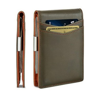 Genuine Leather Money Clip Wallet