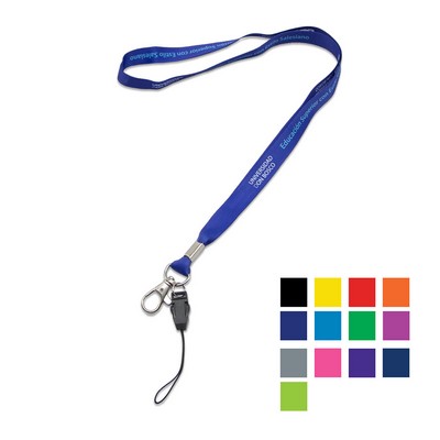 Custom 1/2" Polyester Lanyard w/ Lobster Claw