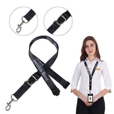 Custom 3/4" Lanyard w/ Bolt Snap Hook & Safety Breakaway