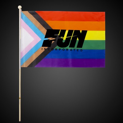 Progress Pride Rainbow Flag 12"x18"