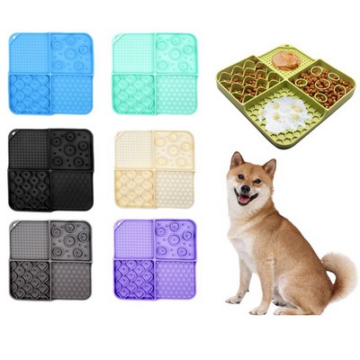 Square Silicone Pet Slow Feeding Licking Pad