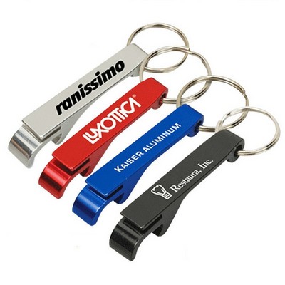 Aluminum Bottle Opener with Key Ring