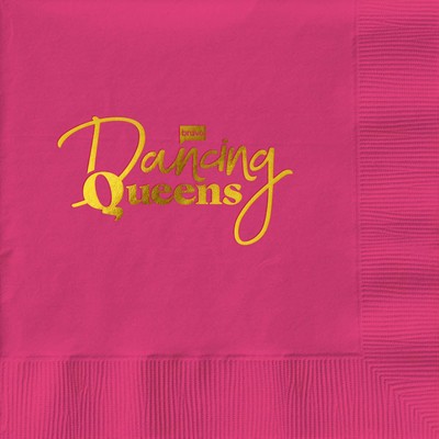 Magenta Cocktail 3-Ply Beverage Napkins - Custom Foil Print