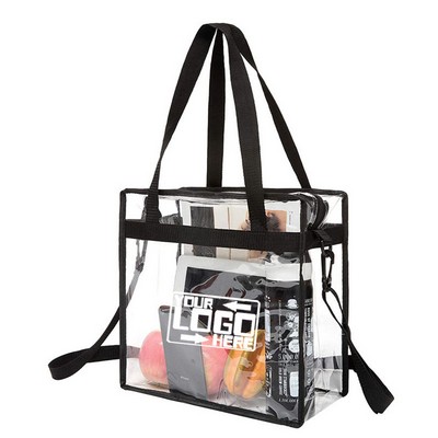 Clear PVC Tote/Travel Bag With Shoulder Straps