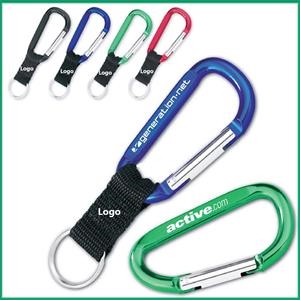 Versatile Aluminum Carabiner Key Chains with Polyester Strap