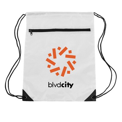 Velocity Zippered Drawstring Backpack