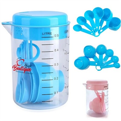 "7-Piece Wholesale Plastic Kitchen Cup Spoon Set"