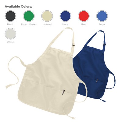 Medium Length Apron With Pouch