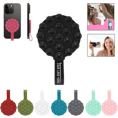 Portable Silicone Phone Accessory with Double-Sided Suction Cup