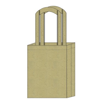 Full Gusset Tote bag 9"X12"X4" -100% Natural Cotton Canvas -Self fabric Handles