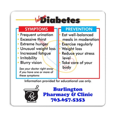 Health & Safety Laminated Diabetes Magnet