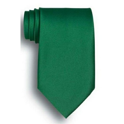 Kelly Green Polyester Satin Tie