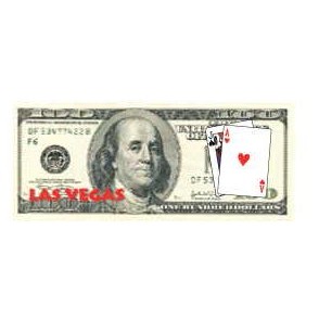 Las Vegas Blackjack $100 Bill Lapel Pin