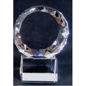 Crystal Award With 5" Sphere (3 5/8"x2"x2")