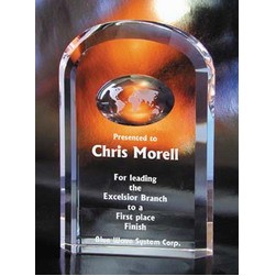 8" Crystal World Arch Award