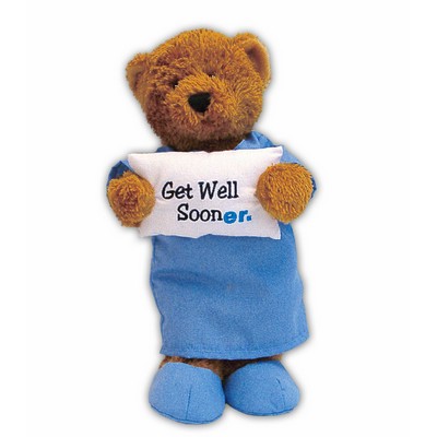 Custom Plush Get Well Bear in Scrubs