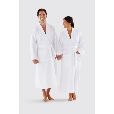 Microtec Shawl Collar Mini Check Bathrobe