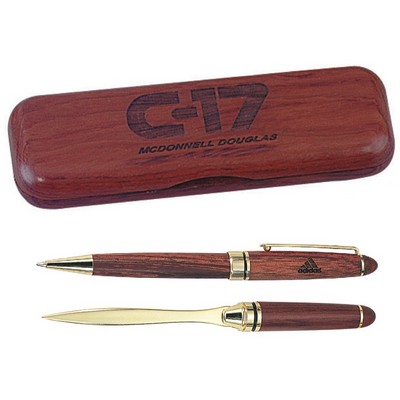 Rosewood Pen & Letter Opener Gift Set